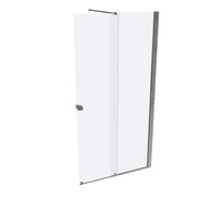 HÜPPE Xtensa pure Porte coulissante, 1 élément, avec segment fixe, sur mesure, L 1000-1800mm, H 1200-2000mm, fixation à droite, étrier transversal, XT0280069322, Cabines de douche: Couleur du profilé 