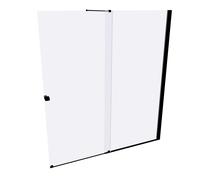 HÜPPE Xtensa pure Porte coulissante, 1 élément, avec segment fixe, sur mesure, L 1801-2000mm, H 1200-2000mm, fixation à droite, étrier transversal, XT0281123321, Cabines de douche: Couleur du profilé 