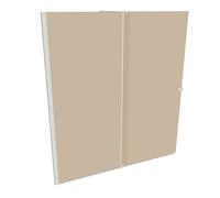 HÜPPE Xtensa pure Porte coulissante, 1 élément, avec segment fixe, sur mesure, L 1801-2000mm, H 1200-2000mm, fixation à gauche, étrier transversal, XT0181182341, Cabines de douche: Couleur du profilé 