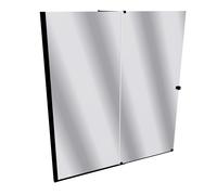 HÜPPE Xtensa pure Porte coulissante, 1 élément, avec segment fixe, sur mesure, L 1801-2000mm, H 1200-2000mm, fixation à gauche, étrier transversal, XT0181123380, Cabines de douche: Couleur du profilé 