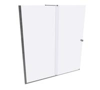 HÜPPE Xtensa pure Porte coulissante, 1 élément, avec segment fixe, sur mesure, L 1801-2000mm, H 2001-2200mm, fixation à gauche, étrier transversal, XT0183069322, Cabines de douche: Couleur du profilé 