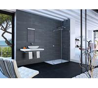 HÜPPE Xtensa pure porte coulissante Walk-In 1 pièce, avec segment fixe, large...