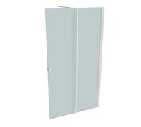 HÜPPE Xtensa pure Walk-In porte coulissante 1 partie, avec segment fixe, largeur:110cm, butée droite, barre transversale, XT0202182347, Cabines de douche: Couleur du profilé White Edition Verre ESG Sa