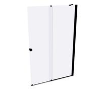 HÜPPE Xtensa pure Walk-In porte coulissante 1 partie, avec segment fixe, largeur:140cm, butée droite, barre de stabilisation, XT0225123321, Cabines de douche: Couleur du profilé Verre noir Edition ESG