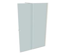 HÜPPE Xtensa pure Walk-In porte coulissante 1 partie, avec segment fixe, largeur:140cm, butée droite, barre transversale, XT0205182348, Cabines de douche: Couleur du profilé White Edition Verre ESG Sa