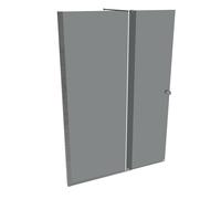 HÜPPE Xtensa pure Walk-In porte coulissante 1 partie, avec segment fixe, largeur:160cm, butée gauche, barre transversale, XT0107069368, Cabines de douche: Couleur du profilé argent brillant Verre ESG 