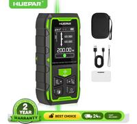 Huepr - télémètre Laser vert double, 60M/120M/100M/200M, avec haute précision et écran LCD, outil de mesure de Distance Laser 100M-200M
