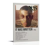 HUERWJRBJ Poster Nas Album It Was Written - Peinture d'art moderne - Couverture sur toile esthétique - Convient à n'importe quel endroit - 30 x 45 cm - Style cadre