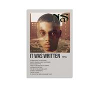 HUERWJRBJ Poster Nas Album It Was Written - Peinture d'art moderne esthétique sur toile - Convient à n'importe quel endroit - 20 x 30 cm - Style sans cadre