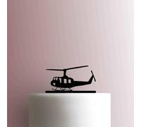 Huey Helicopter Décoration de gâteau en acrylique Rouge 12,7 cm de large