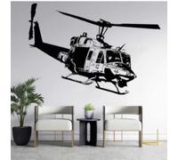 Huey Hélicoptère Vinyle Stickers Muraux Transport Militaire Guerre Armes École Adolescent Enfants Chambre Salon Décor Art Mural Papier Peint61x42cm