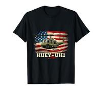 Huey Uh1 Army Helicopter Drapeau américain USA T-Shirt