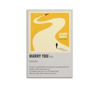 HUEYRORRYT JASURYWO I R I Bruno Mars Marry You - Poster décoratif sur toile vintage pour salon, chambre à coucher - 50 x 75 cm - Style rétro - Sans cadre