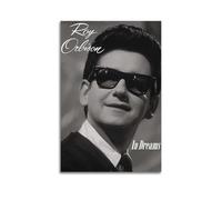 HUEYRORRYT JASURYWO I R I Roy Orbison In Dreams - Impression sur toile vintage - Décoration murale vintage pour salon, chambre à coucher - 20 x 30 cm - Style sans cadre