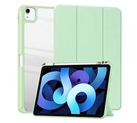 HUEZOE Étui Compatible avec iPad Air 5 2022/iPad Air 4 2020 et iPad Pro 11 2021/2020/2018, Smart Cover avec Coque Rigide en Acrylique avec Porte-Stylo, Fonction Mise en Veille/réveil Vert Matcha