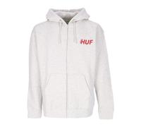 HUF - Athletic Heather Full Zip Sweat à capuche - Homme - Sweatshirts et sweats à capuche - Blanc - Taille: S