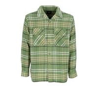 HUF - Chemise à Carreaux en Flanelle avec Col - Homme - Chemises - Vert - Taille: S