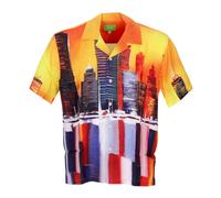 HUF - Chemise à Manches Courtes Tissée Orange - Homme - Chemises - Multicolore - Taille: M