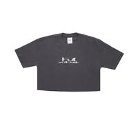 Huf - Gun Metal Crop Tee Soft Fit - Femme - Tops - Gris - Taille: 38 FR