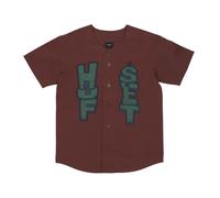 HUF - Maillot Baseball Veste à Boutons Manches Courtes - Homme - Sport - Violet - Taille: L