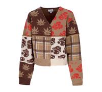 Huf - Nature Patchwork V-Neck Cardigan Marron - Femme - Pulls - Multicolore - Taille: 36 FR