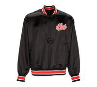 HUF - Satin Baseball Bomber Jacket Noir - Homme - Vestes - Noir - Taille: S
