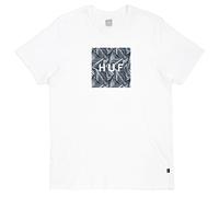 HUF T-Shirt Palm Leaf Box Logo Blanc - L