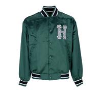 HUF - Veste de Baseball en Satin Vert Forêt - Homme - Vestes - Vert - Taille: L