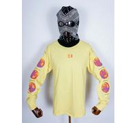 Huf Worldwide Skateboard Longsleeve Tee T-Shirt LS Climate Meltdown Jaune En M