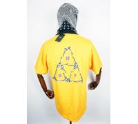 Huf Worldwide Skateboard T-Shirt Tee Broken Bones Triple Triangle Gold En M