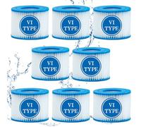 HUFACAI Lot de 8 Filtre VI Cartouche pour Bestway Lay-Z-Spa, Filtre de Spa et de Bain à remous Type VI pour filtres Coleman SaluSpa, pour Filtre Bestway, Lay-Z Spa, pour Intex
