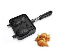 HUFACAI Poêle Taiyaki, Double Poêle à Crêpes Japonaise En Forme De Poisson, Moule à Crêpes En Forme De Poisson, Machine à Gaufres En Forme De Poisson Pour la Maison, la Cuisine, les Desserts De Fête