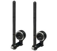 HUFENYU Barre De Suspension Multifonctionnelle À Ventouse, Porte-Serviettes en Papier À Ventouse Réglable, Porte-Serviettes À Main Monté sur Une Tige De Suspension À Ventouse(Black,2Pcs)