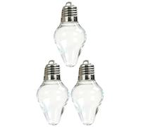 HUFENYU Bocal Cadeau Lumineux Transparent À Remplir, avec Couvercle, Grand Format, en Plastique, for Décorations De Sapin De Noël À Faire Soi-même, Bocaux À Bonbons Suspendus(3pcs)