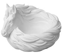 HUFENYU Bol Fourre-tout Décoratif for Cheval, 7 Pouces, Plat À Bibelots for Clés, Bijoux Et Pièces De Monnaie, Maison Équestre(White)