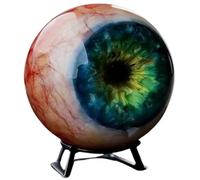 HUFENYU Décor d'oeil De Monstre Hyper-réaliste, Ornement De Globe Oculaire Réaliste Effrayant avec Iris Vert Foncé Et Veines Rouges for Étagère De Bureau, Maison Hantée(Green,2.36in)