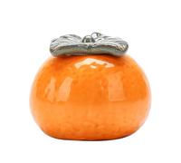 HUFFA Boîtes de thé orange en céramique - Rangement scellé élégant for le thé kaki et la décoration intérieure(OrangeTeaCans[smallsize])