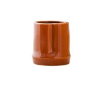 HUFFA Bougie d'aromathérapie en céramique dans une tasse en bambou - Brûleur d'encens d'intérieur avec motif végétal for la relaxation et le parfum(Brown)