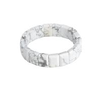 HUFFA Bracelet élégant en Cristal et Fluorite de Jade for la guérison et Le Style(Whiteturquoise)