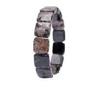 HUFFA Bracelet en Pierre Naturelle avec améthyste et Fluorite - Bracelet Unisexe en Cristal Sakura Rose for Homme et Femme(Black)