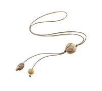 HUFFA Collier Bodhi de Style Ethnique rétro avec Pendentif Lotus sculpté sur chaîne en Laine(BodhiLotusLeather)