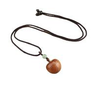 HUFFA Collier ouvrable en Bois de Santal Vert avec Pendentif Creux Dieu éléphant - Accessoire de chaîne de Pull de Style Ethnique rétro(Redtreasure)