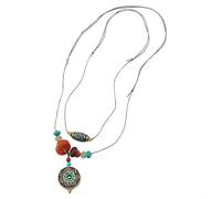 HUFFA Collier Pull népalais Fait Main - Long Pendentif Style Ethnique rétro for Accessoires d'automne et d'hiver