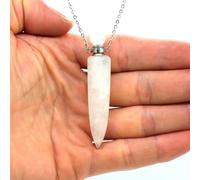 HUFFA Élégant Flacon de Parfum en Cristal, Pendentif Conique Hexagonal Long - Parfait for la décoration intérieure et Les Cadeaux(WhiteCrystal)