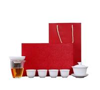 HUFFA Élégant service à thé Kung Fu en porcelaine blanche - Expérience complète de préparation du thé(FuguiCupGlassTeaSea)