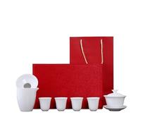 HUFFA Élégant service à thé Kung Fu en porcelaine blanche - Expérience complète de préparation du thé(RuyiCupCeramicTeaSea)