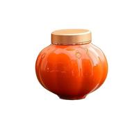 HUFFA Mini boîtes de thé en céramique - Stockage scellé portable for poudres parfumées(Orange)