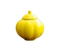 HUFFA Mini lanterne portative en céramique for boîte de thé, réservoir de stockage universel scellé for le thé et les épices(yellow)