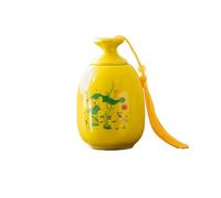 HUFFA Ornement de boîte à thé en céramique Lotus et neuf poissons - Bouteille de céladon hydrofuge for le stockage du thé(yellow)