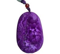 HUFFA Pendentif en forme de fleur sud-africaine Shujulai - Pendentif dragon en jade authentique pour une collection de bijoux élégante